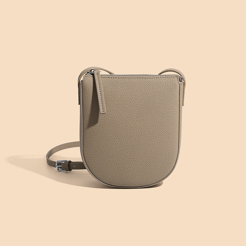 Mini Cowhide Leather Mobile Phone Crossbody Bag