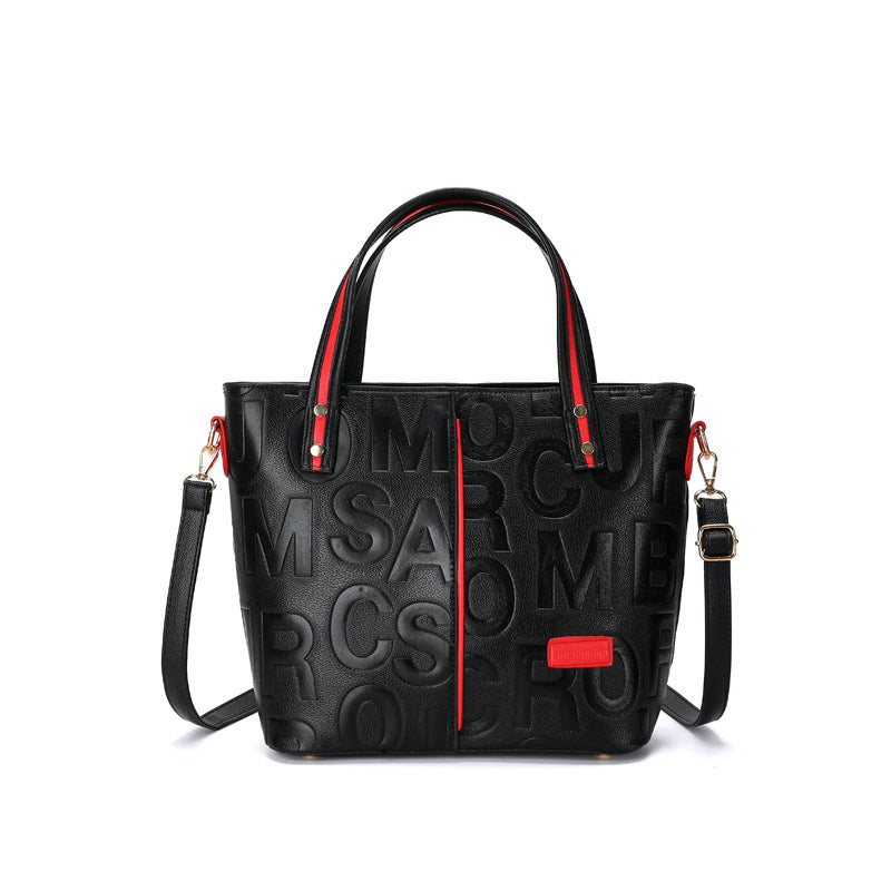 Letter Print  Large Capacity Casual Handbag