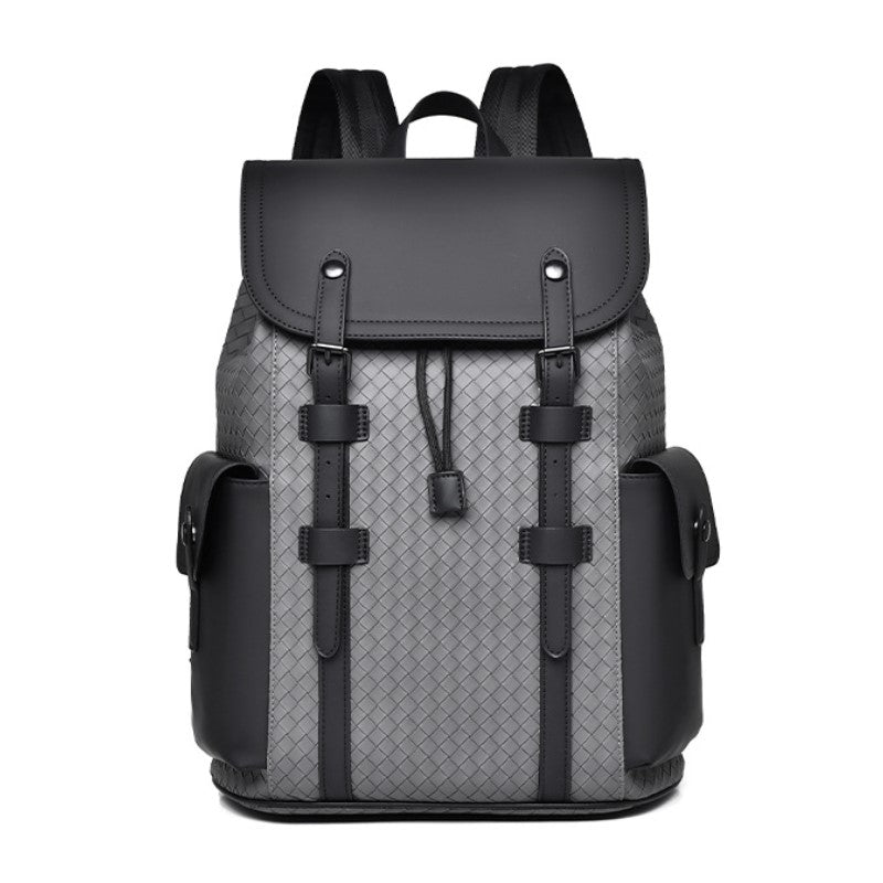 Textured Polyester Men's Business Travel Student Backpack