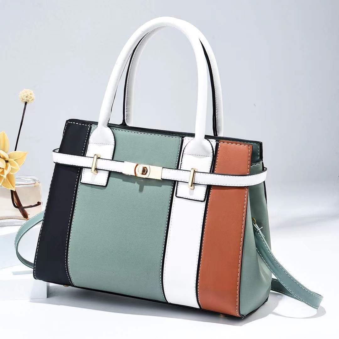 Fashion Printed  Bucket Handbag with Contrast Design