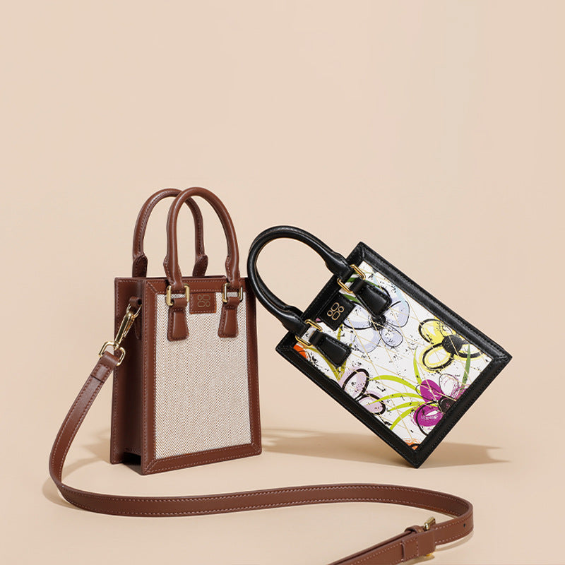 Genuine Leather Niche Small Mobile Phone Crossbody Bag