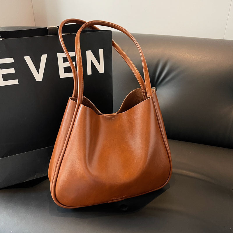 Retro Textured  Large Capacity Commuter Tote
