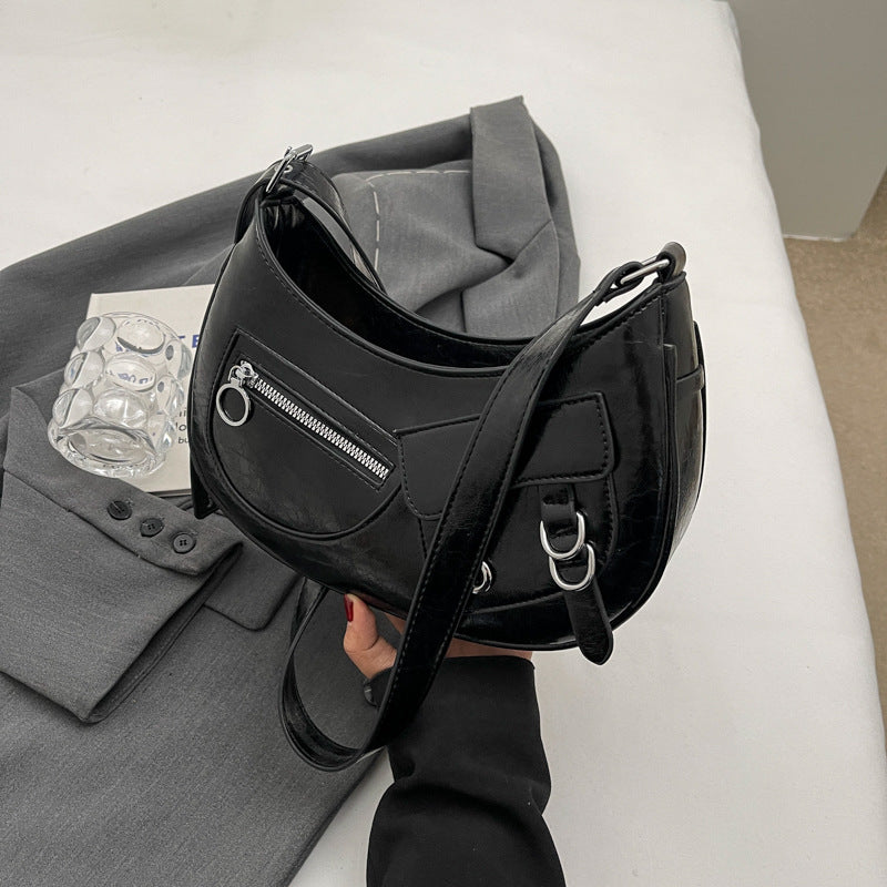Saddle Style  Casual Crossbody Shoulder Bag