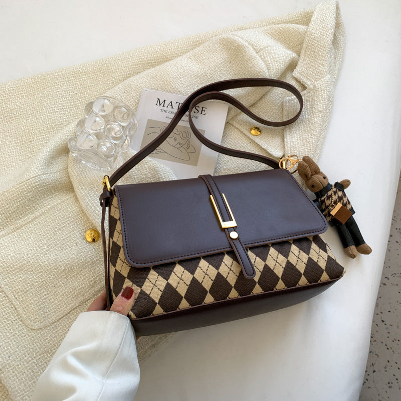 Textured  PU Leather Crossbody Shoulder Bag