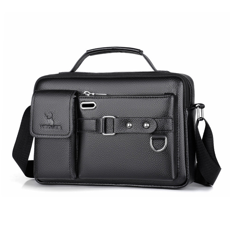 Men's PU Leather Business Messenger Bag