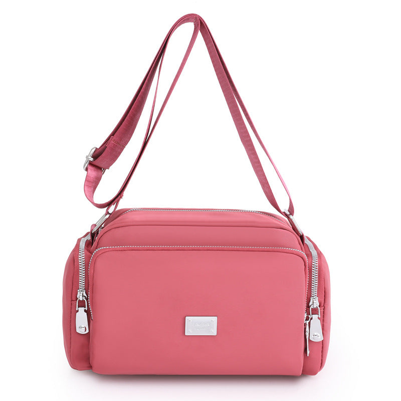 Wide Strap Nylon Oxford Large Square Shoulder Messenger