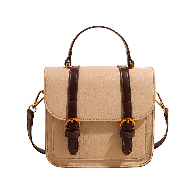 Textured Retro  Small Square Crossbody Handbag