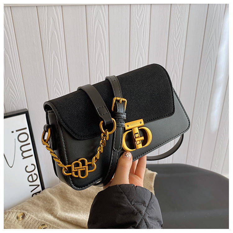 Frosted  Velvet Chain Retro Armpit Shoulder Bag