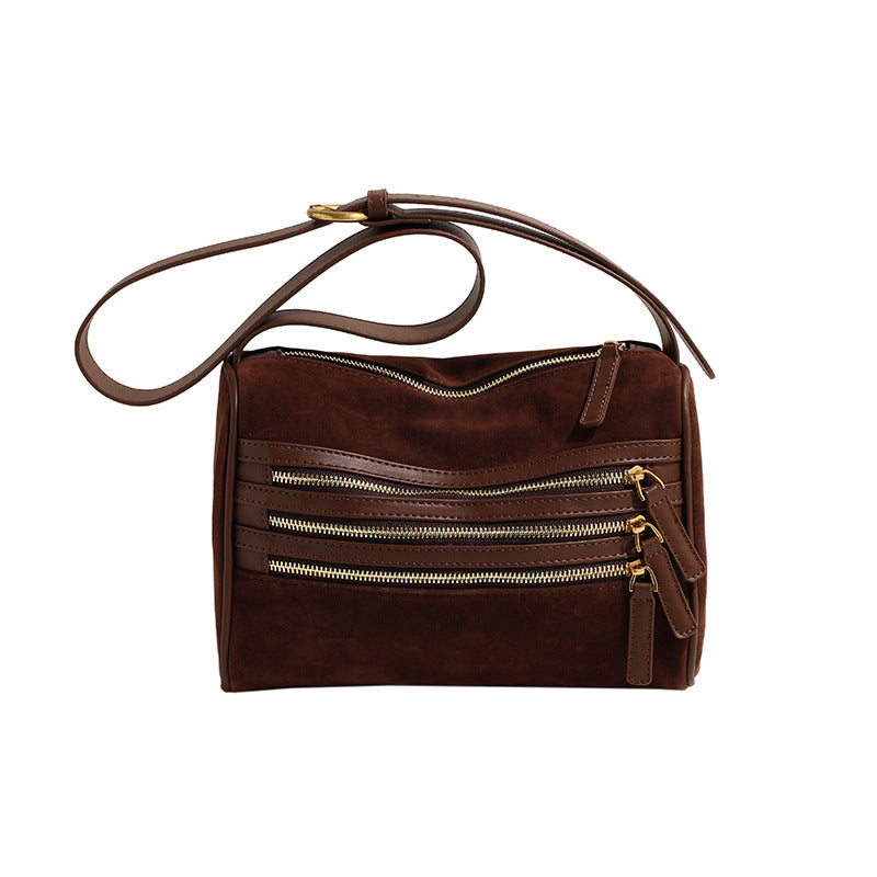 Velvet Retro Underarm Crossbody Small Square Bag