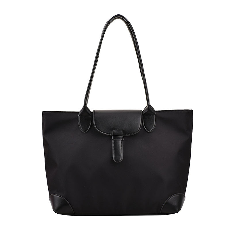 Contrast Color  Oxford Cloth Commuter Canvas Tote