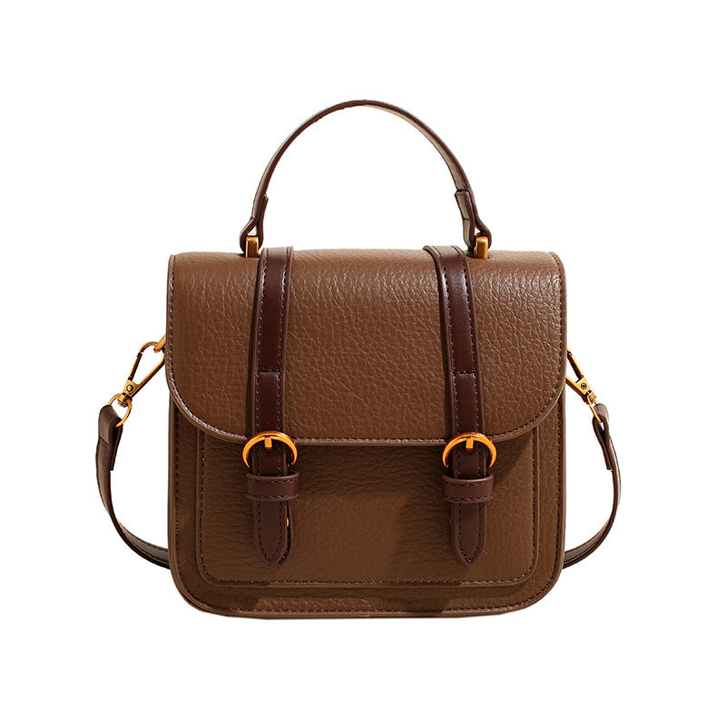 Textured Retro  Small Square Crossbody Handbag