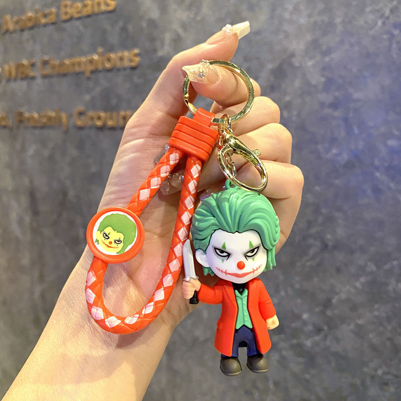 Cute Joker and Batman Cartoon Keychain