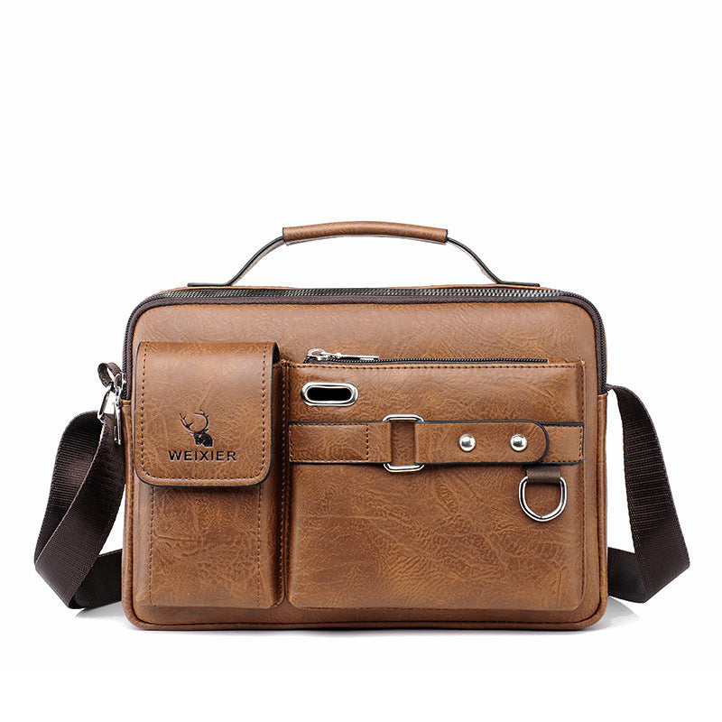 Men's PU Leather Business Messenger Bag
