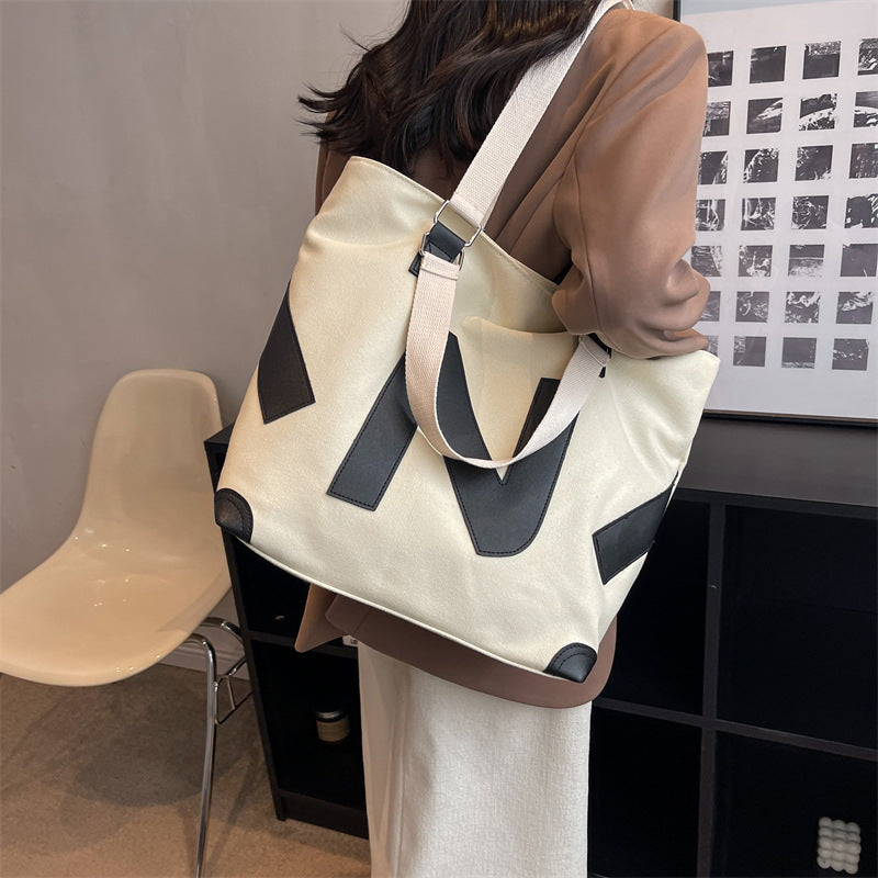 Large Capacity Canvas Student Tote Bag