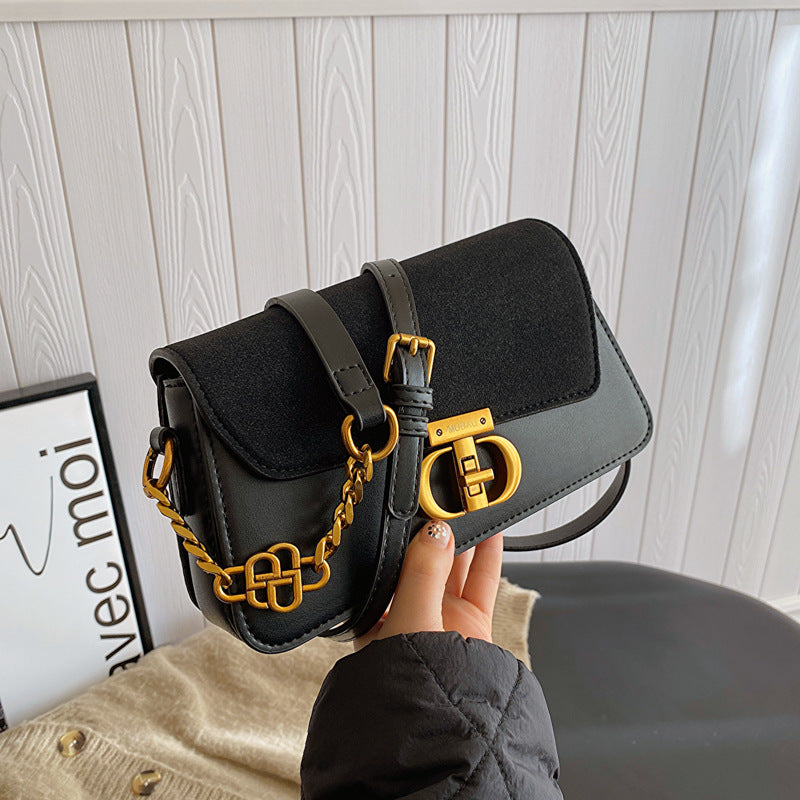 Frosted  Velvet Chain Retro Armpit Shoulder Bag