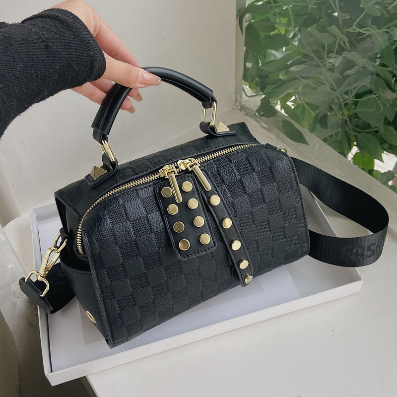 Retro Plaid Shoulder Messenger Handbag