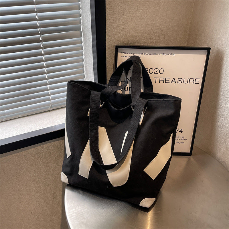 Large Capacity Canvas Student Tote Bag