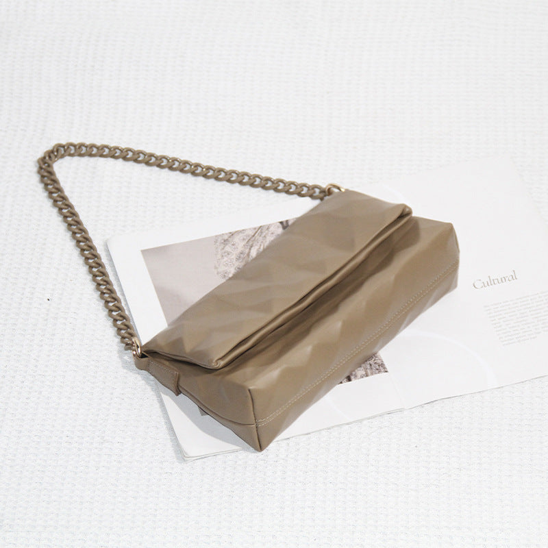French Geometric  Underarm Diamond Chain Crossbody Bag