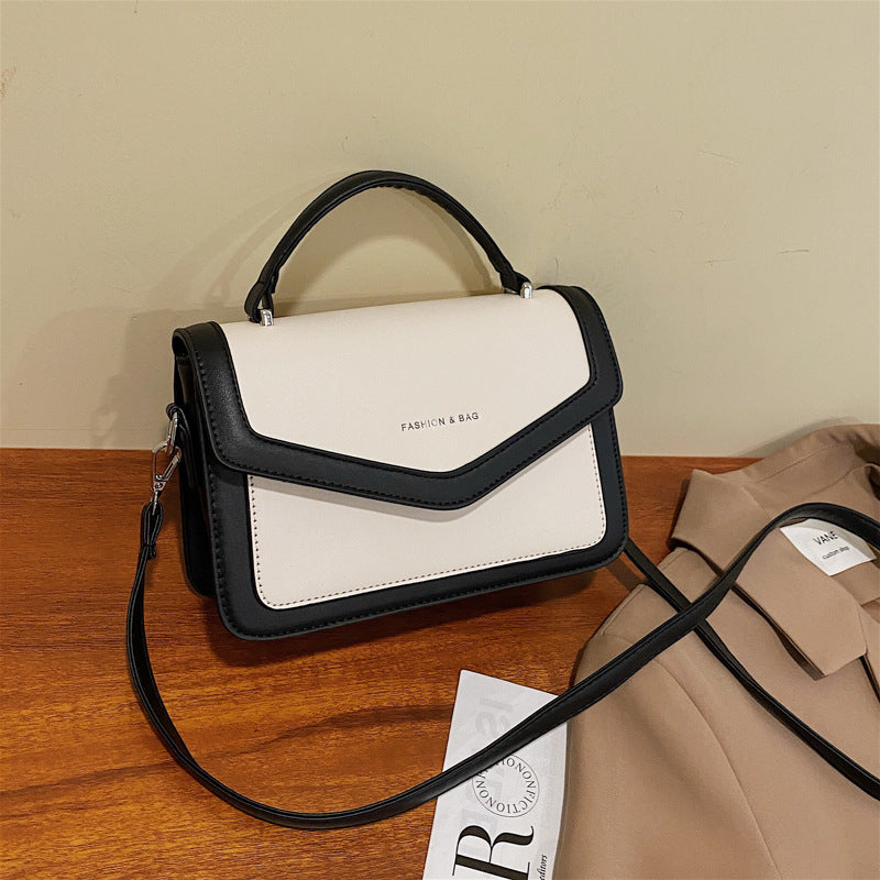 Retro Multi-Pocket  Contrast Crossbody Bag