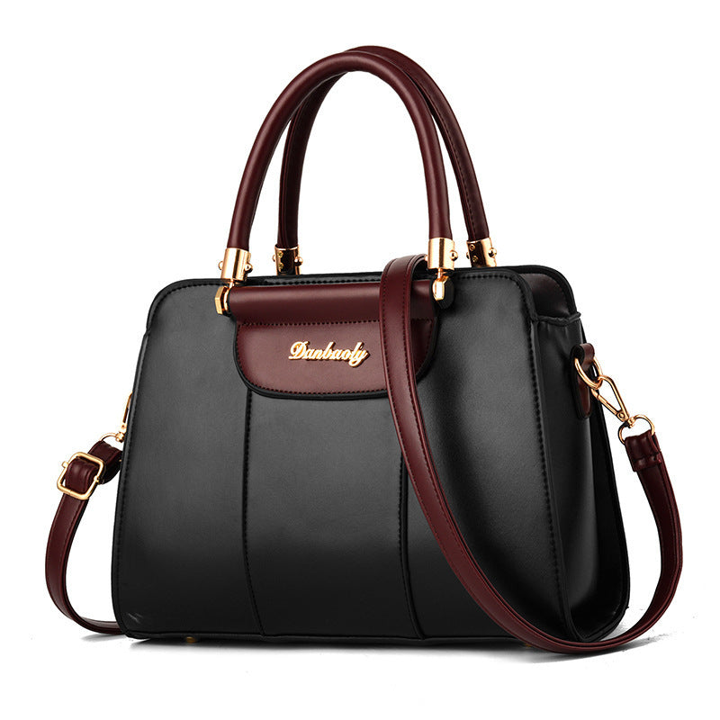 European  Large Capacity Simple Shoulder Handbag