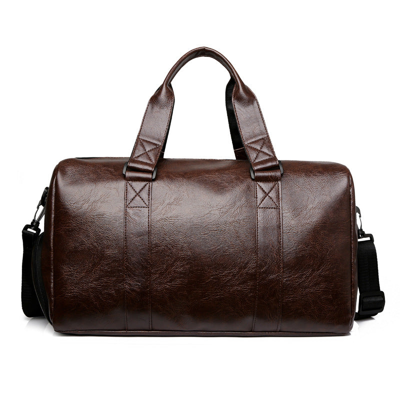 Feisha PU Leather Waterproof Fitness Travel Duffle Bag