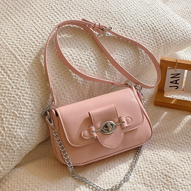 Spring Faux Leather Fashion Chain Small Square Bag
