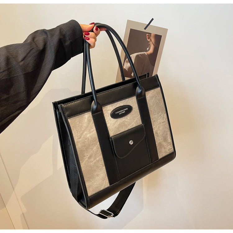 Denim Commuter Tote Bag for Women