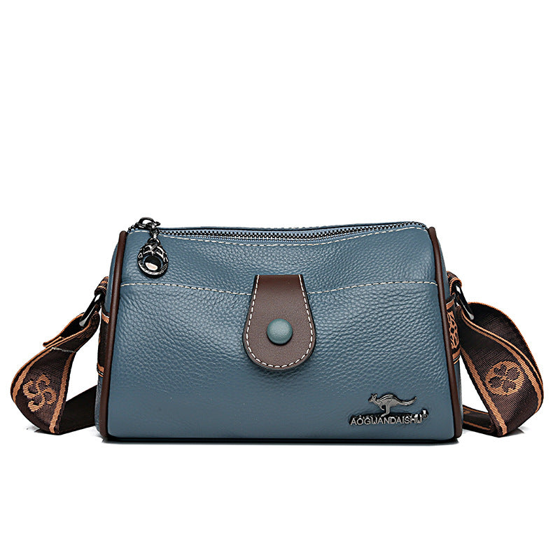 First Layer Cowhide Retro  Shoulder Messenger Bag