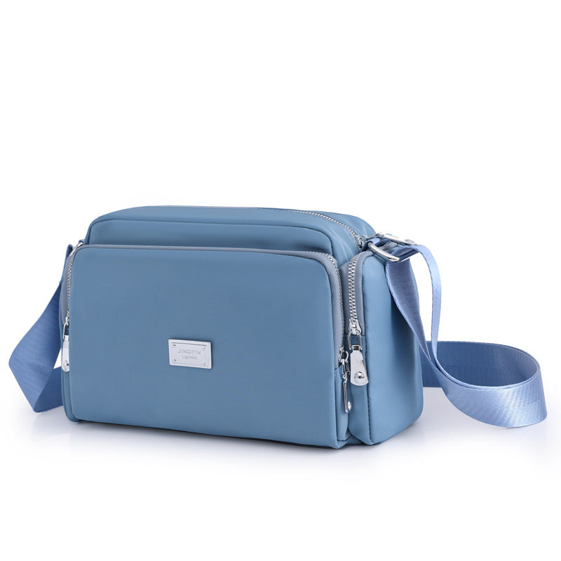 Wide Strap Nylon Oxford Large Square Shoulder Messenger