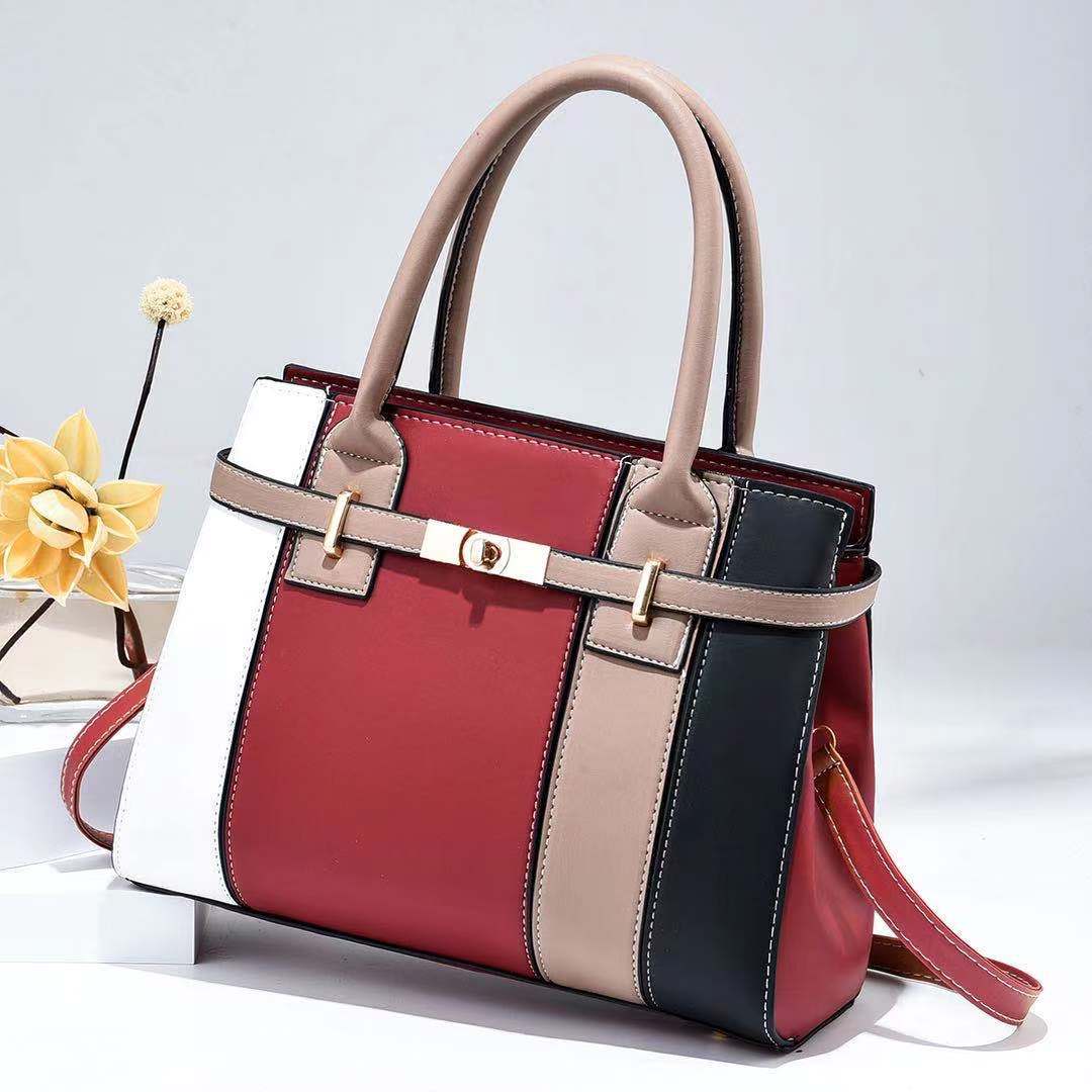 Fashion Printed  Bucket Handbag with Contrast Design