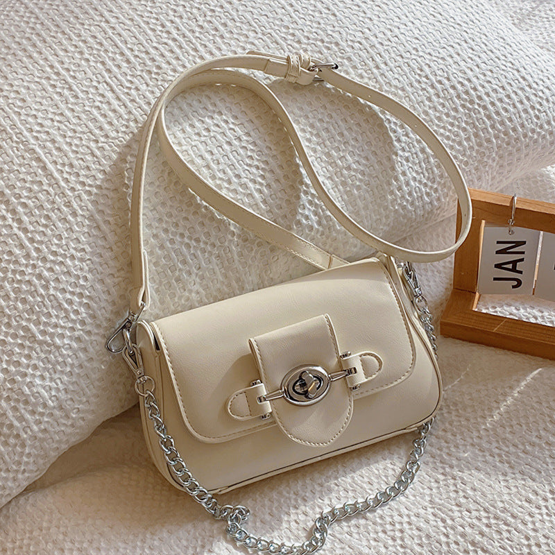 Spring Faux Leather Fashion Chain Small Square Bag