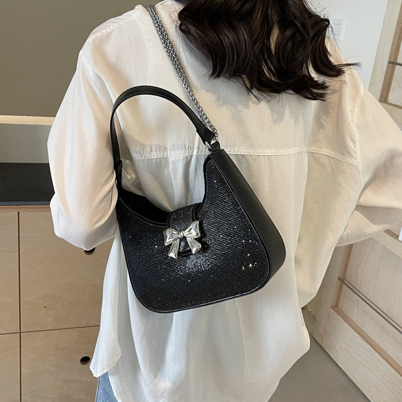 Resin Diamond Small Square Spring Shoulder Bag