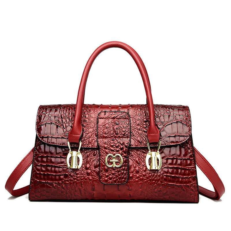 Trendy Crocodile Pattern  Women's Shoulder Bag