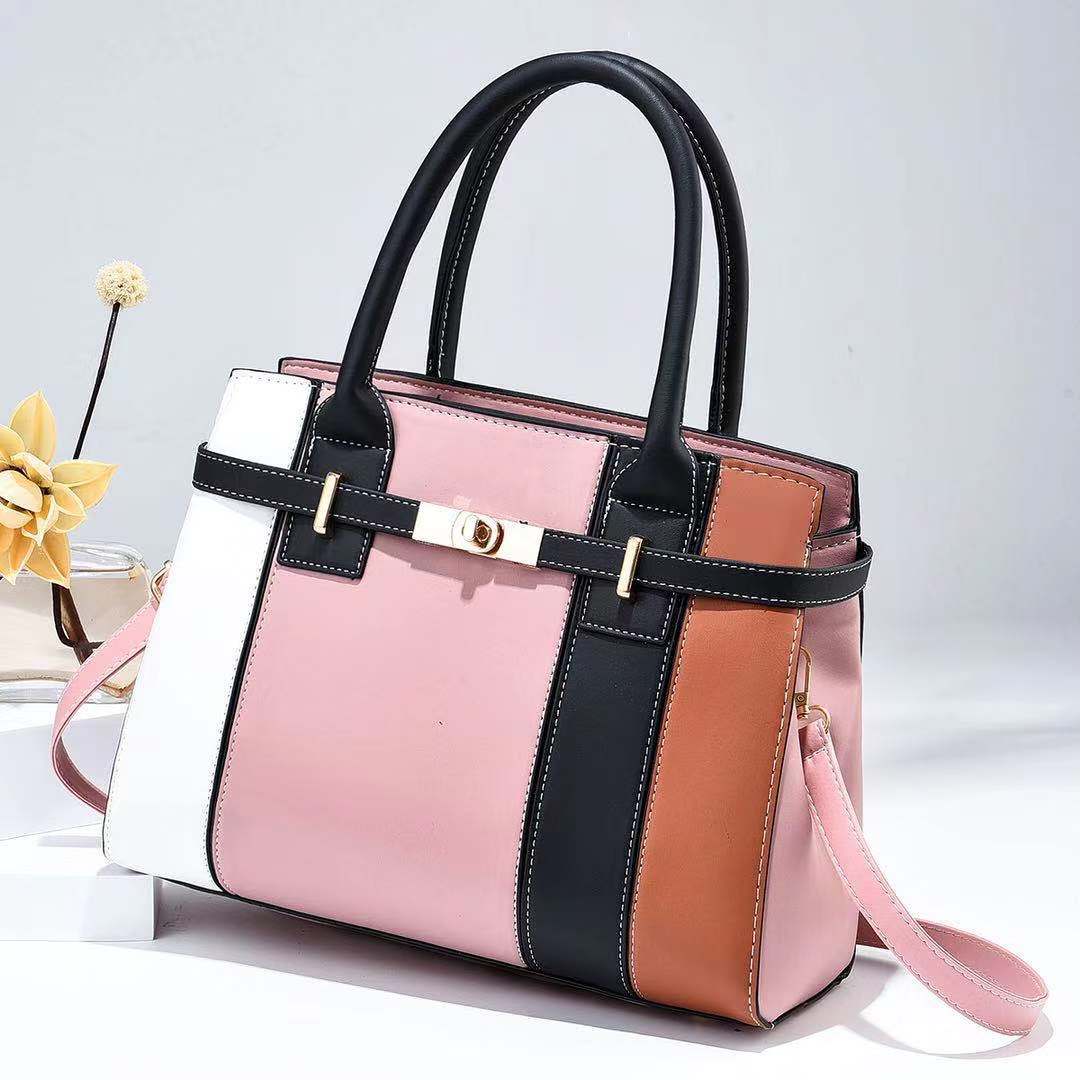Fashion Printed  Bucket Handbag with Contrast Design