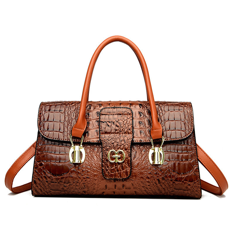 Trendy Crocodile Pattern  Women's Shoulder Bag