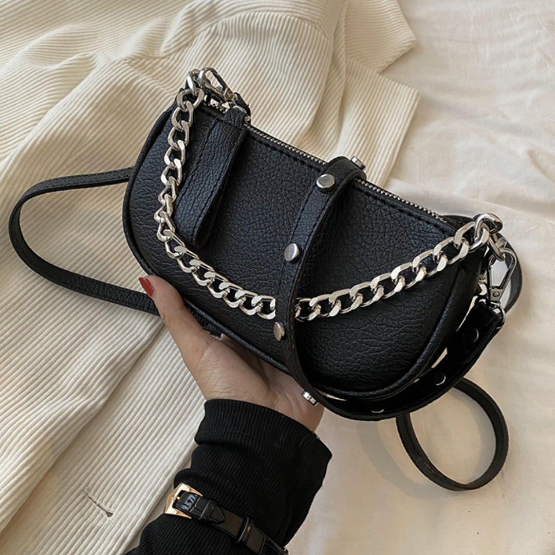 Litchi Pattern  Chain Small Crossbody Bag