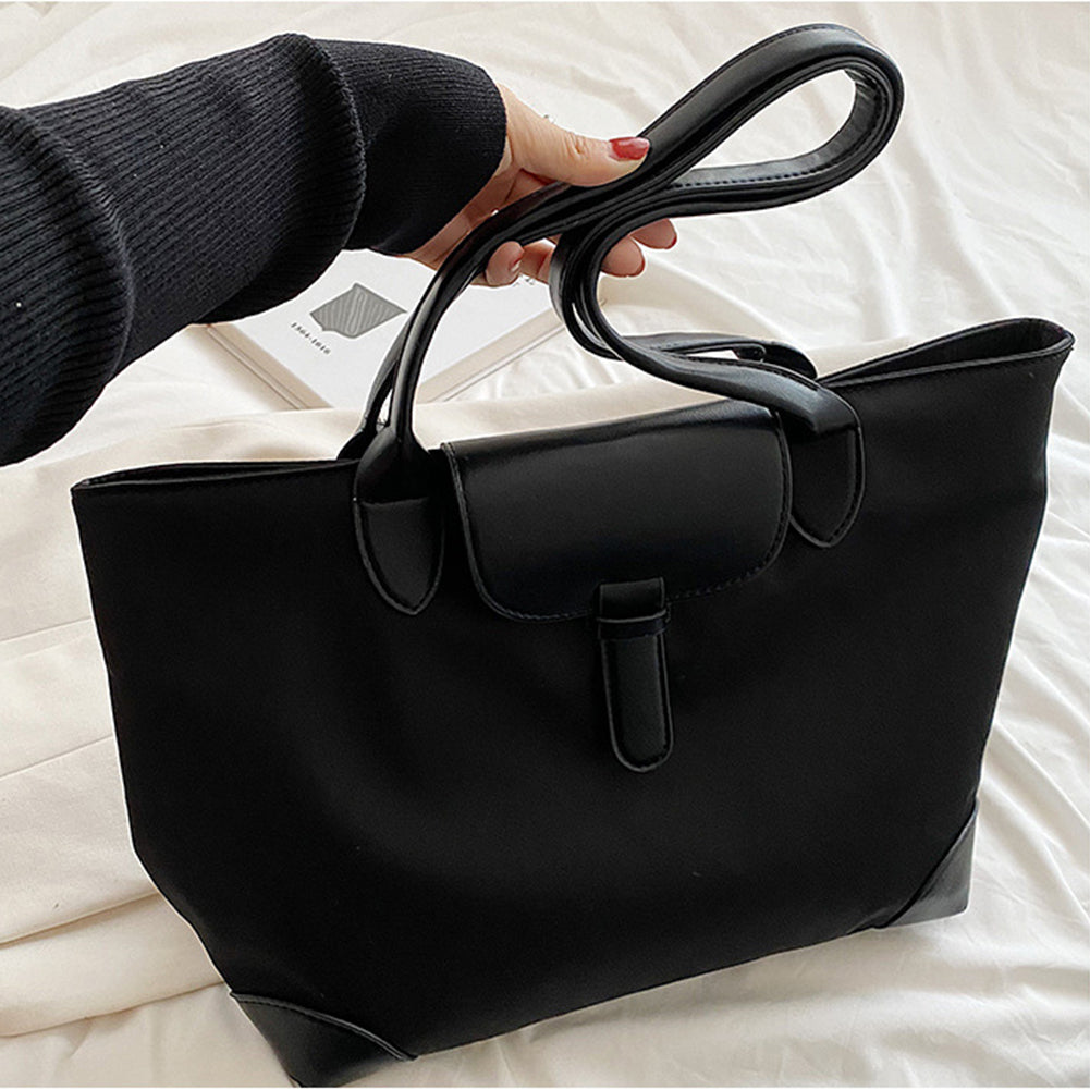 Contrast Color  Oxford Cloth Commuter Canvas Tote