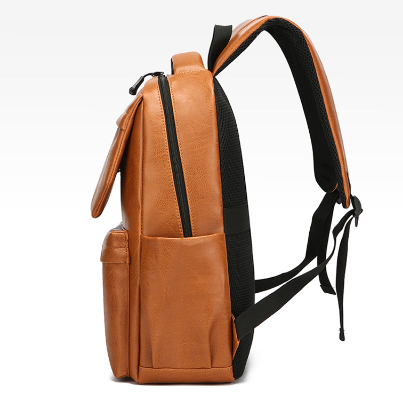 Style PU Leather Fashion Mens Backpack