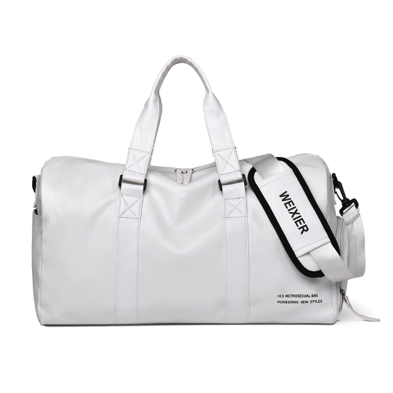 PU Leather Sports Fitness Duffle Bag