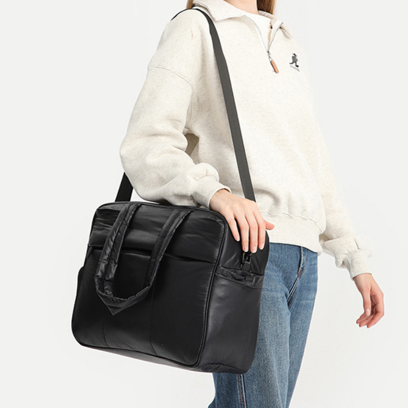 Winter Puffer Cotton Tote Bag