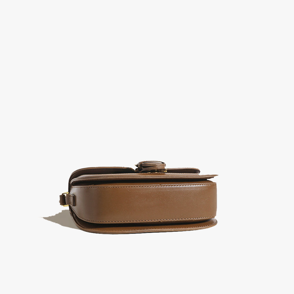 Contrast Color Polyester Underarm Saddle Shoulder Bag