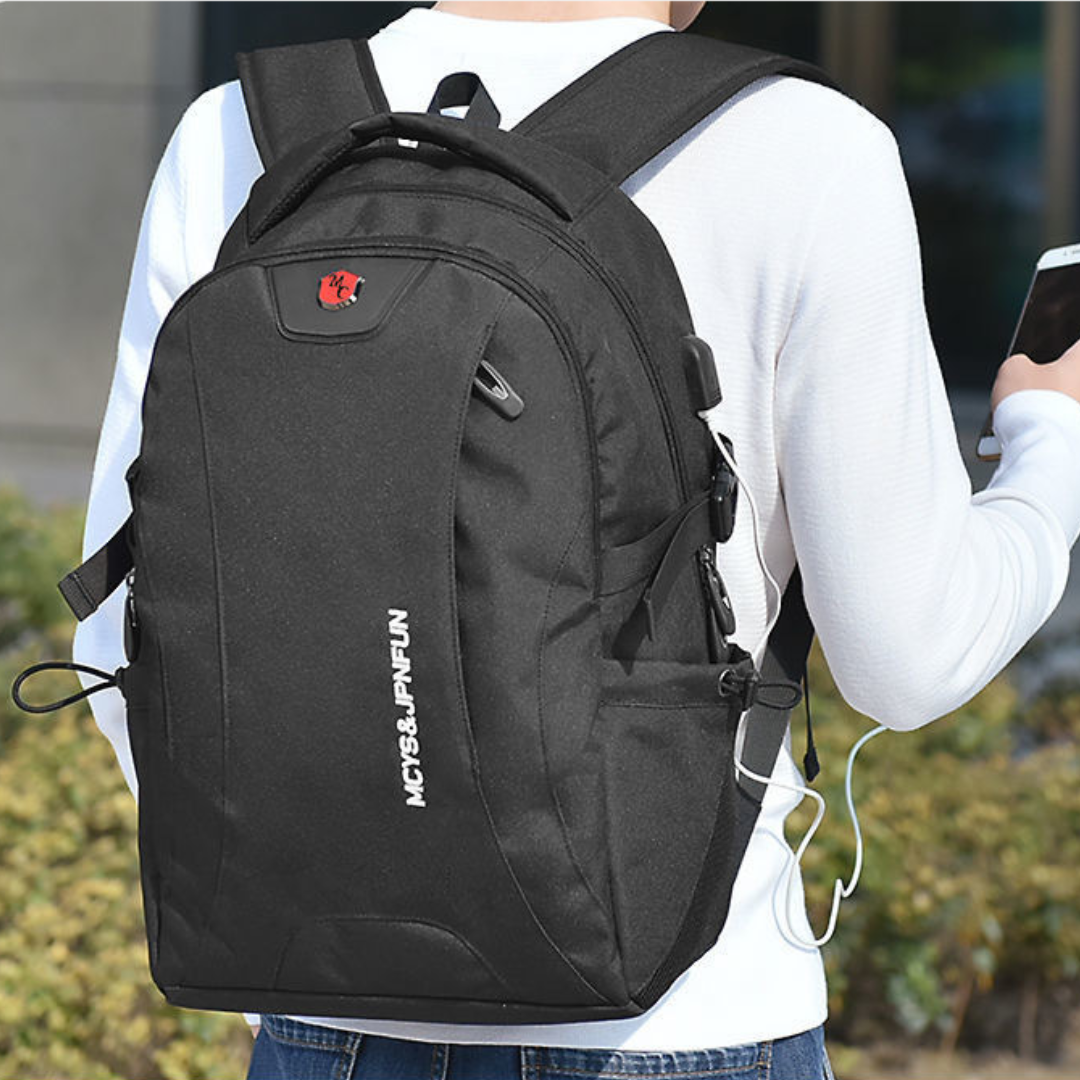 Fashionable Large Capacity Men's Nylon Travel Backpack