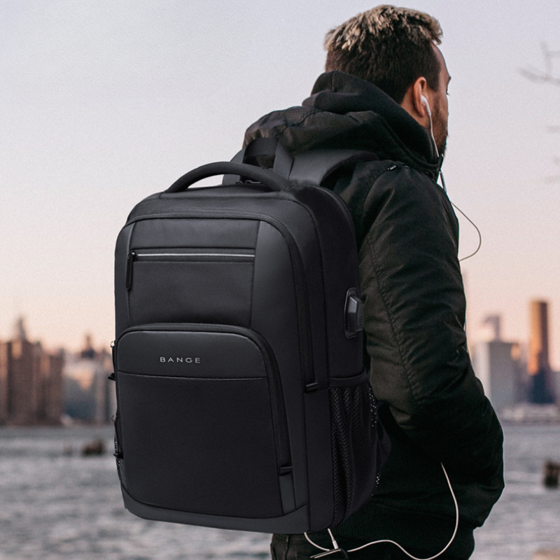 Men's Oxford Backpack With USB Charging