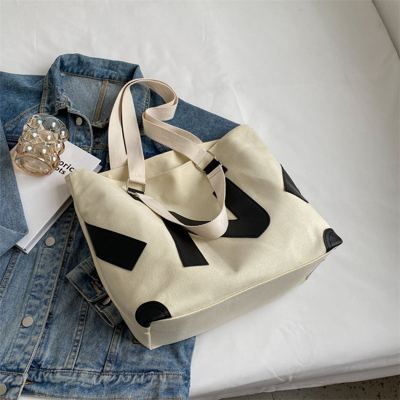 Large Capacity Canvas Student Tote Bag