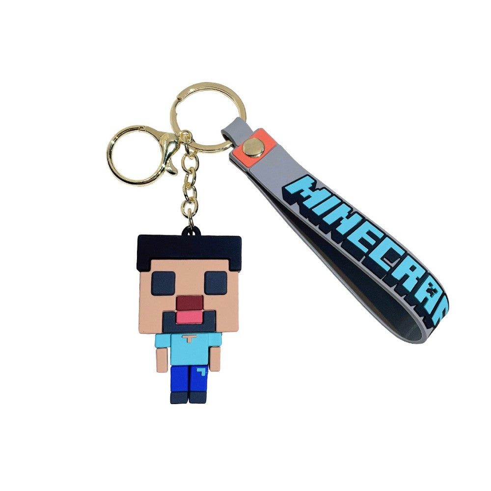 Cartoon Building Block Doll Keychain