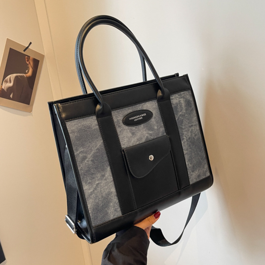 Denim Commuter Tote Bag for Women