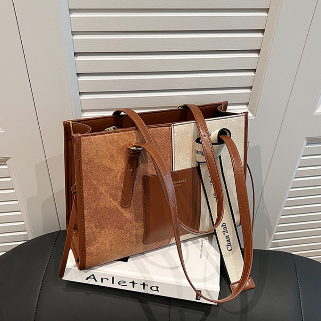 Contrast Color  Underarm One-Shoulder Tote Bag