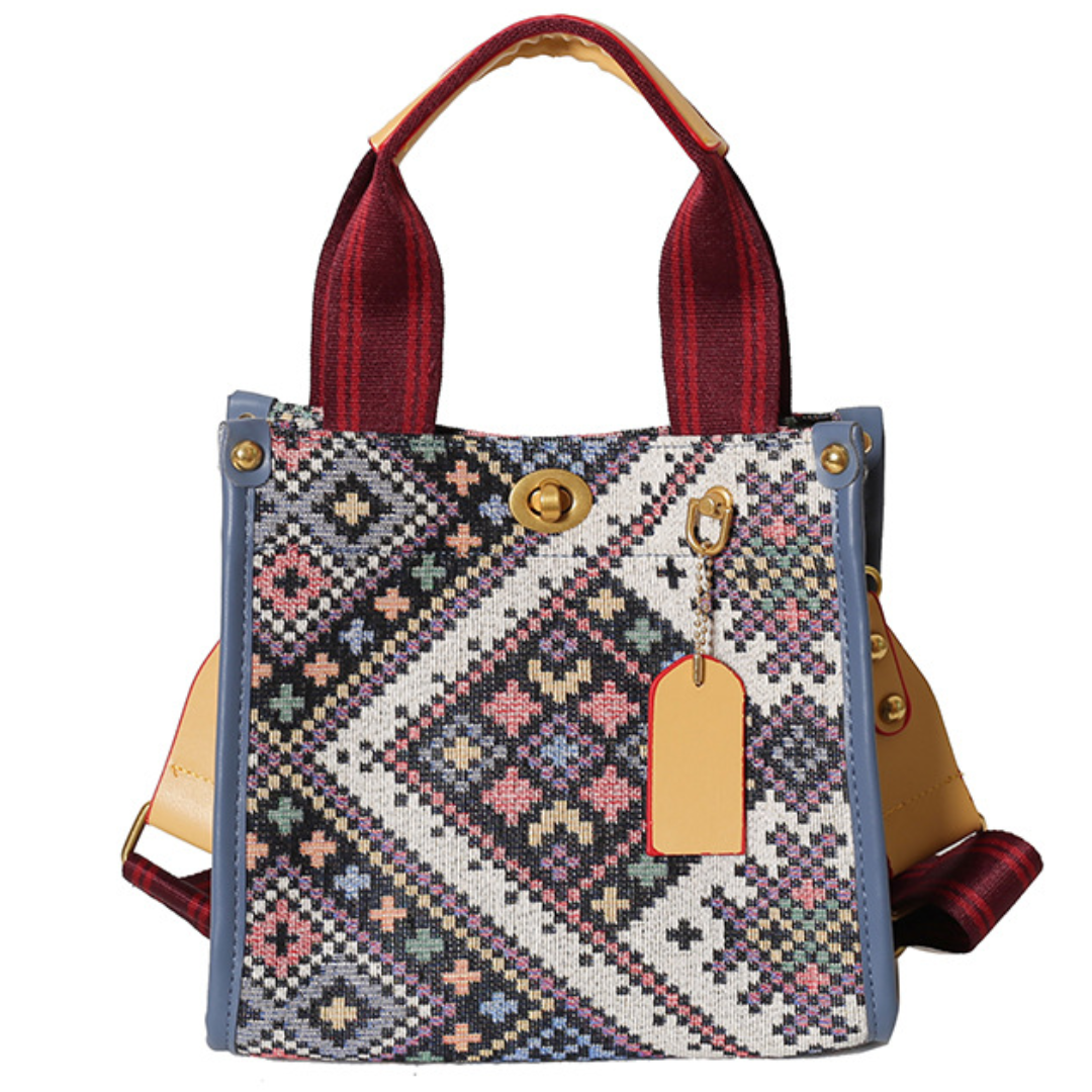 Ethnic Style Straw Large Capacity Canvas Tote Bag