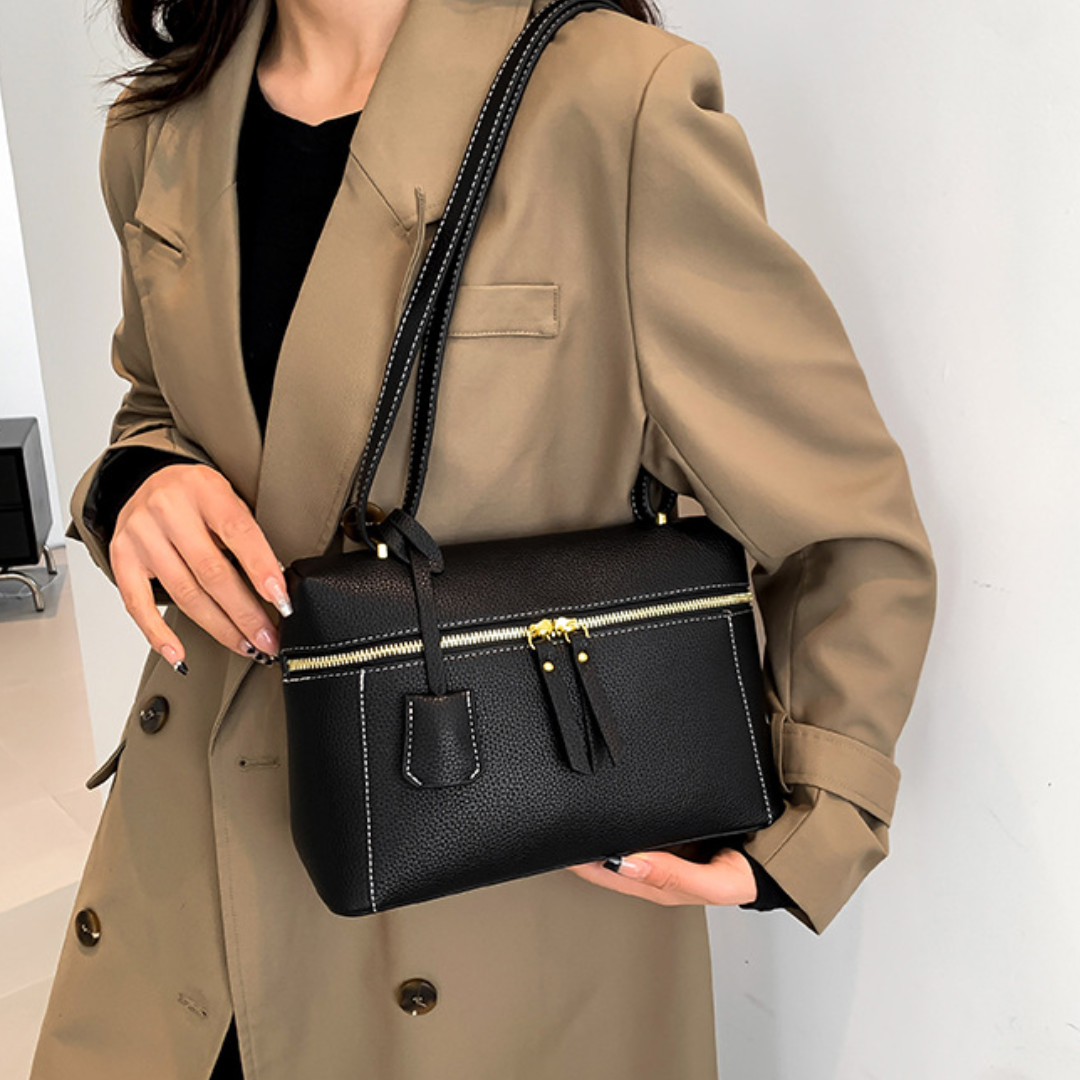 Retro Box Style  One-Shoulder Messenger Bag