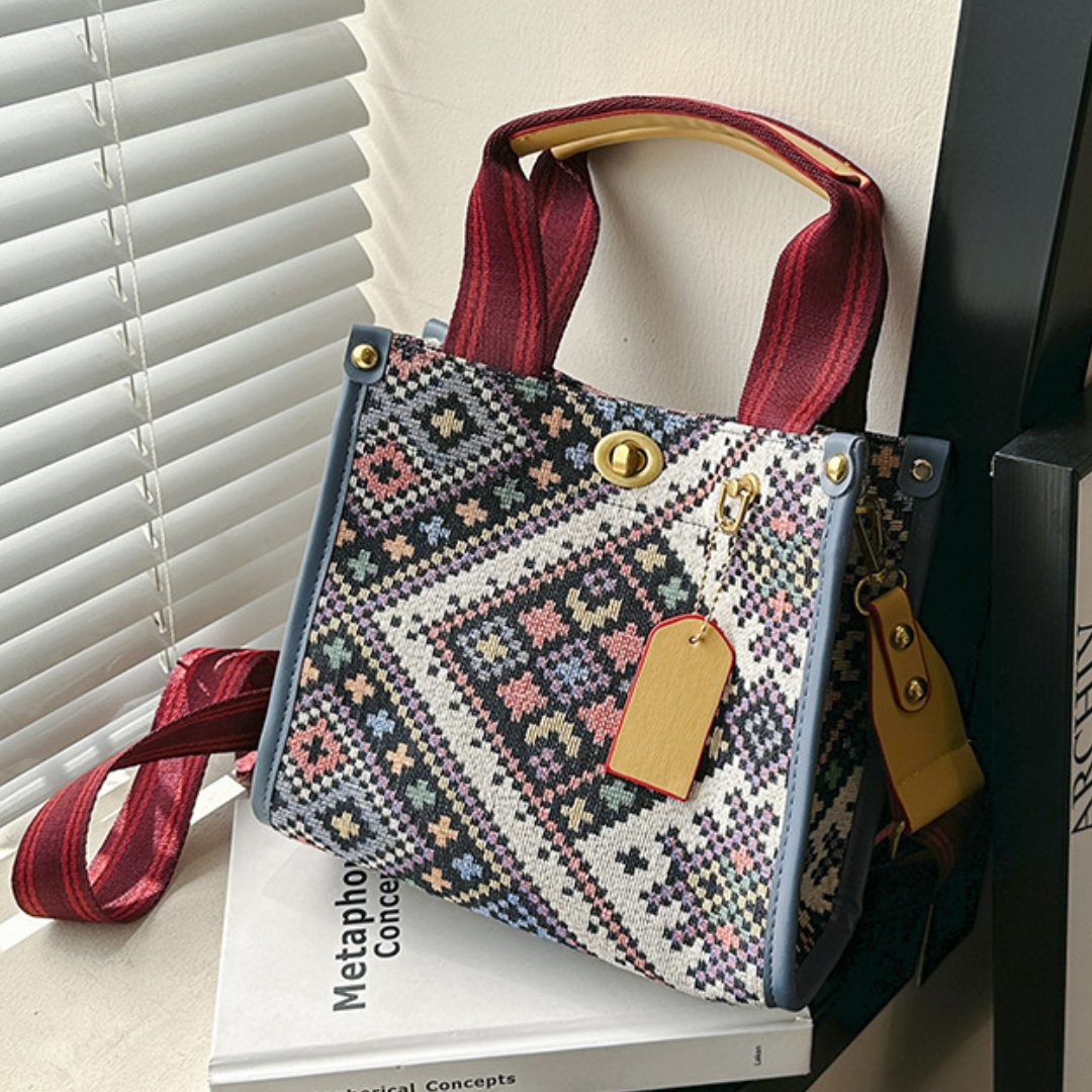 Ethnic Style Straw Large Capacity Canvas Tote Bag